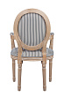 Мягкий стул с подлокотниками Volker Arm Black Pinstripe №3