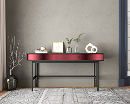 Консоль с двумя ящиками "Emerson" арт EM22/red/L