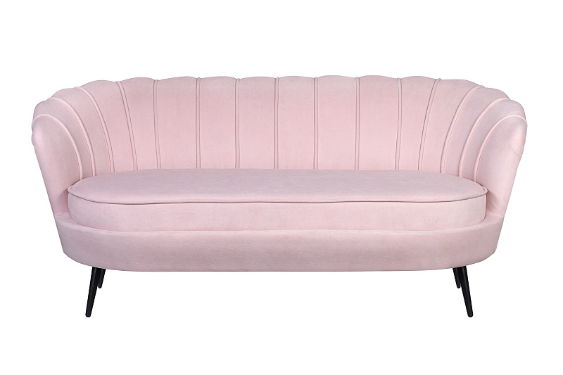 Дизайнерский диван Pearl Triple Pink на черных ножках в Москве Дизайнерский диван Pearl Triple Pink на черных ножках