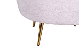 Низкое кресло ракушка Pearl Pink Boucle №6
