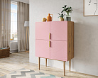 Малый комод с четырьмя дверками на высоких ножках "Line" LN13/GR1/pink №2