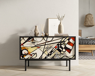 Комод с четырьмя ящиками "Emerson" by Kandinsky арт EM05/Print_01