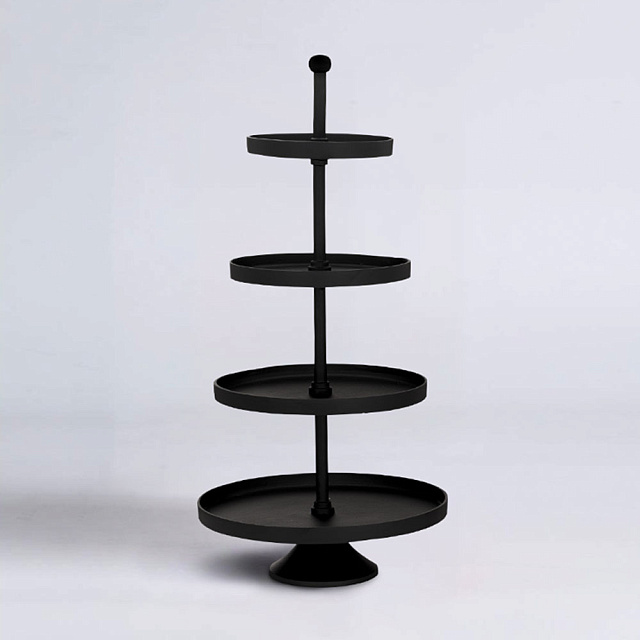 427648 Блюдо-этажерка декоративное  BABIRIK H700 алюминий, черный