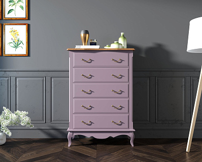 Комод Leontina Lavanda на пять ящиков вертикальный арт ST9342L