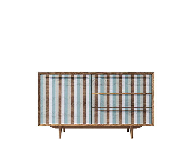 Комод "Bruni print 1" с ящиками и дверкой арт BR-02/print_1