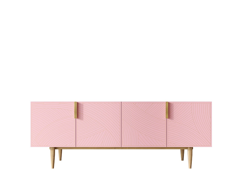 Комод под TV с четыремя дверками "Line" LN06/GR1/pink