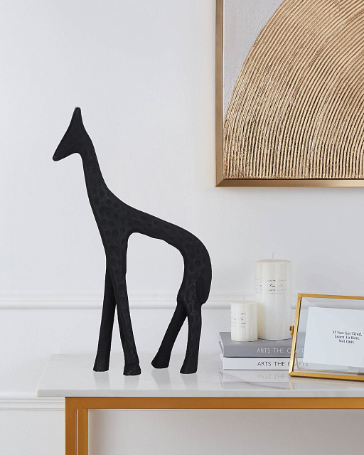 427031 Статуэтка Жираф SUZU, L110, B30, H170, алюминий, черный в Москве 427031 Статуэтка Жираф SUZU, L110, B30, H170, алюминий, черный