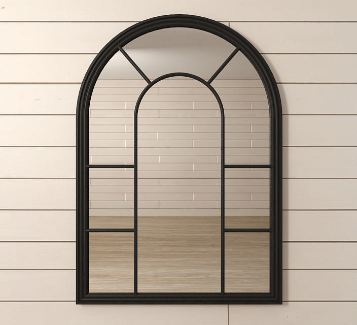 Зеркало "Venezia" черное арт 201-20BLKETG