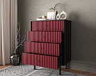 Комод вертикальный с четырьмя ящиками "Emerson" арт EM18/red/L №1