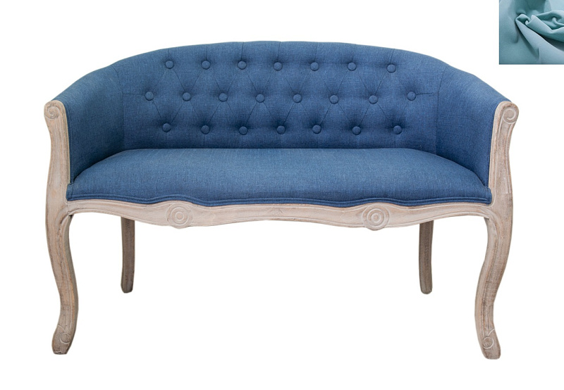 Диван французский стиль Kandy Double Blue голубой в Москве Диван французский стиль Kandy Double Blue голубой