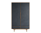 Шкаф двустворчатый "Bruni Black" с двумя ящиками арт BR27/2Black №7