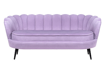 Диван ракушка для гостиниц Pearl Triple Purple на черных ножках в Москве