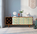 Комод "Berber" удлиненный с бутылочницей 24 принт арт BB15/Print_24 №0