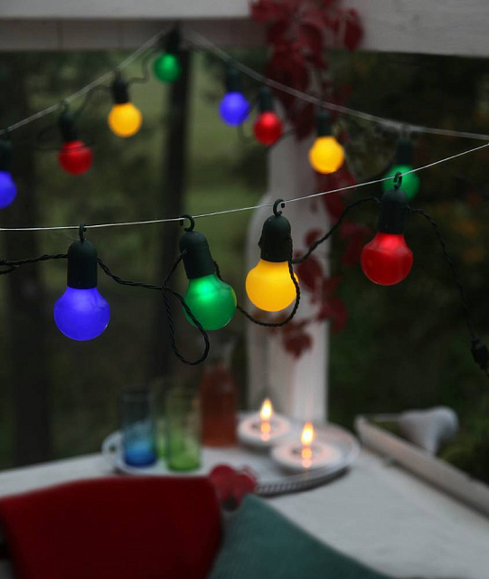 Уличные огоньки FROSOLONE, LED 20X0,064W, IP44, L5700, B50, H110, пластик, зеленый/пластик, разноцветный