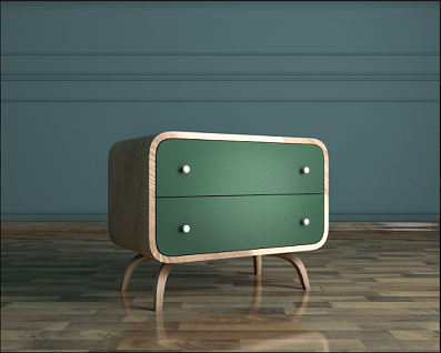 Комод "Ellipse" с двумя ящиками арт EL02G