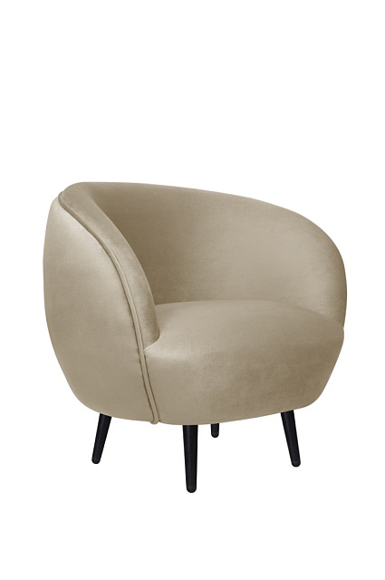 Мягкое кресло Small Benee Taupe на черных ножках в Москве Мягкое кресло Small Benee Taupe на черных ножках