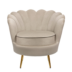 Низкое кресло ракушка Pearl Taupe