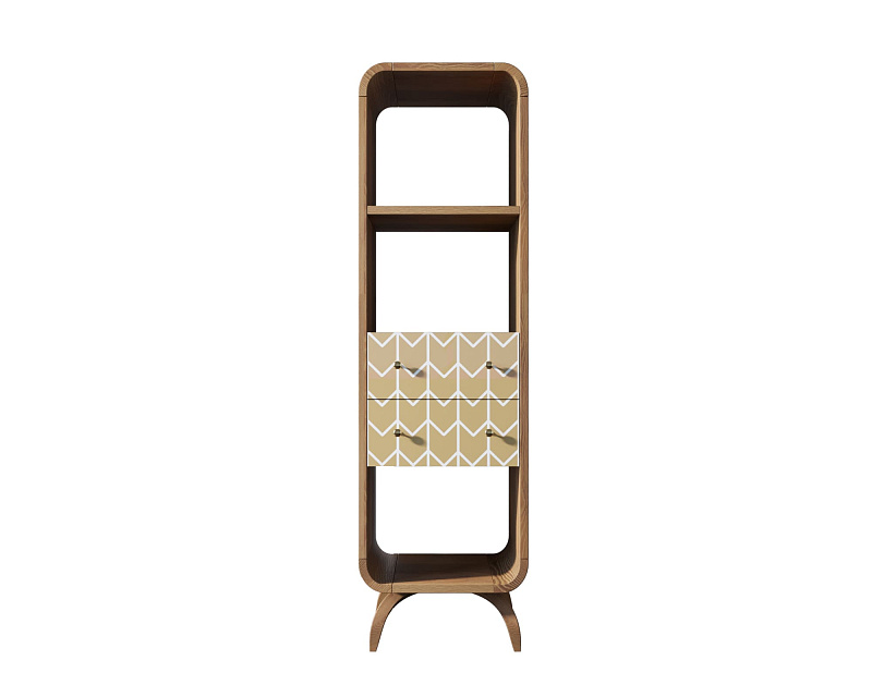 Стеллаж "Ellipse print" узкий с ящиками принт 1 арт EL17/print_01