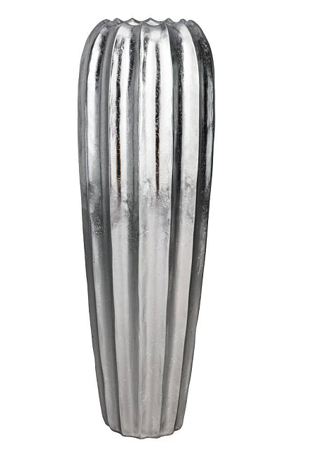 421116 Ваза напольная декоративная MOMBETSU, H890, ?400, пластик, серебристый в Москве 421116 Ваза напольная декоративная MOMBETSU, H890, ?400, пластик, серебристый