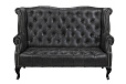 Кожаный дизайнерский диван лофт Royal Sofa Black