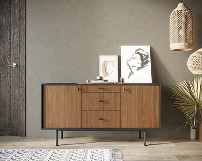 Комод две дверки и три ящика "Emerson" арт EM08