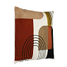 420094 Подушка декоративная BERHALA, L450, B450, наволочка: 65% полиэстер, 35% хлопок, терракотовый, коричневый, белый  наполнитель: 100% полиэстер