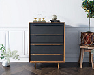 Комод "Bruni Black" на четыре ящика арт BR08Black №0