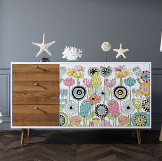 Комод "Berber" с двумя дверками и ящиками  арт BB05/Print_03