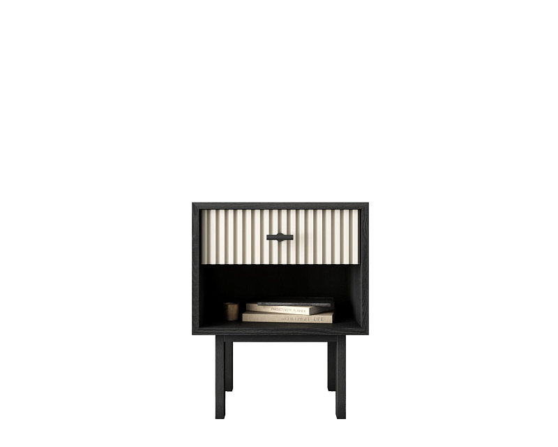 Тумбочка с верхним ящиком "Emerson" арт EM11/milky/L