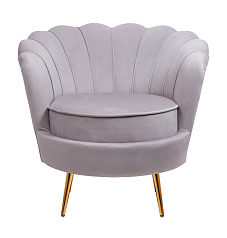 Низкое кресло ракушка Pearl Grey