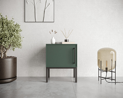 Тумбочка с дверкой "Nicole" NLN08G Зеленый