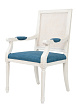 Мягкий стул с подлокотниками Wilton White №3