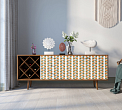 Комод "Berber" удлиненный с бутылочницей принт 23 арт BB15/Print_23 №0