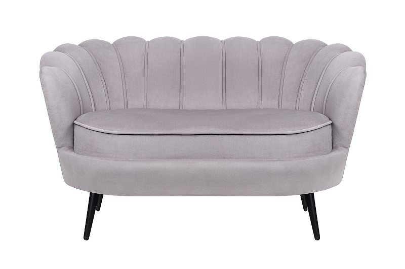Диван ракушка Pearl Double Grey на черных ножках в Москве Диван ракушка Pearl Double Grey на черных ножках