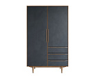 Шкаф в скандинавском стиле "Bruni Black" с ящиками арт BR27Black №1