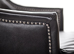 Кожаное кресло каминное Chester Black Leather №4