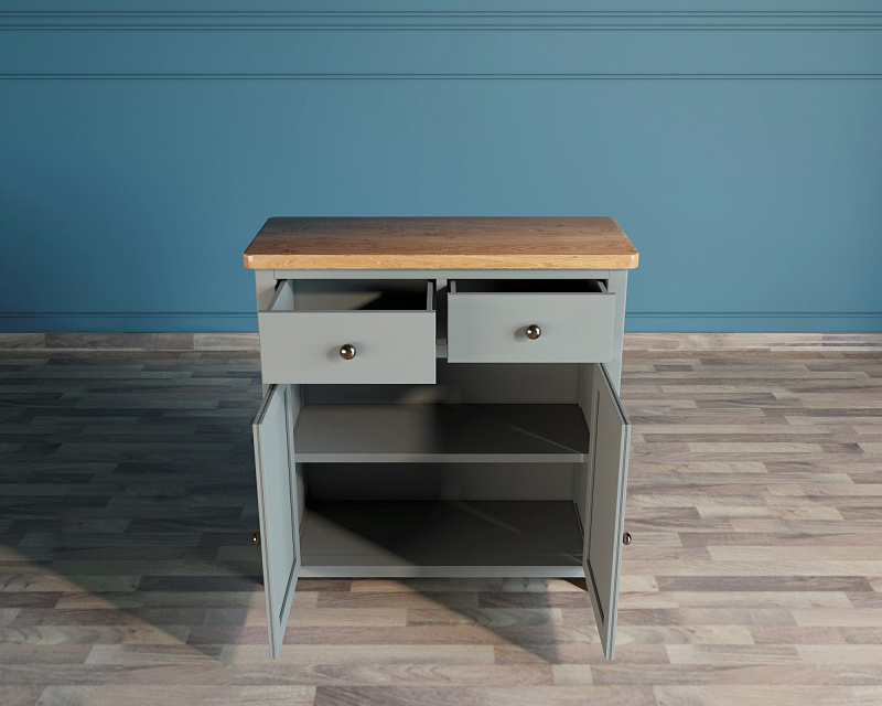 Комод "Jules Verne" две дверки два ящика серый арт JV20ETGG