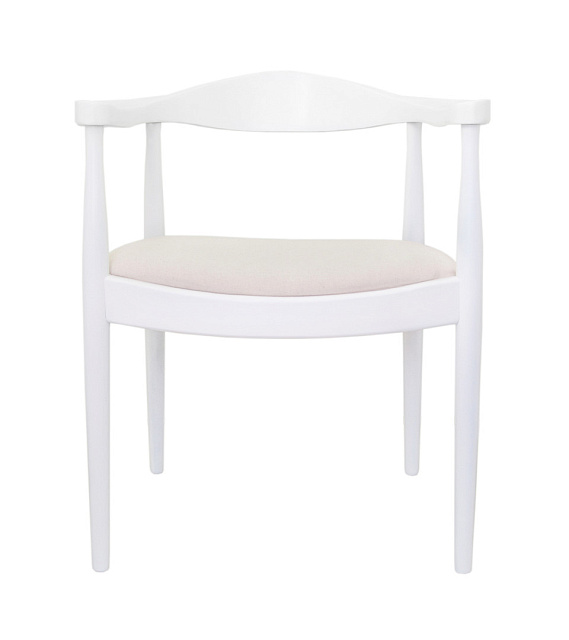 Мягкий стул с подлокотниками Carlo White в Москве Мягкий стул с подлокотниками Carlo White