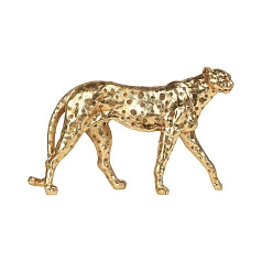 429707 Фигурка Леопард MENJANGAU, L280, B100, H170, полирезин, золото