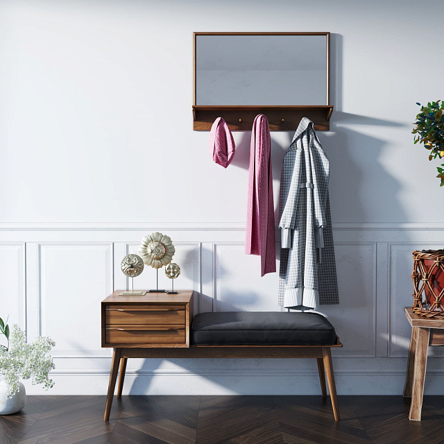 Лавка с зеркалом "Bruni" арт BR40