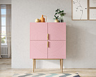 Малый комод с четырьмя дверками на высоких ножках "Line" LN13/GR1/pink №3
