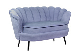 Диван ракушка Pearl Double Blue на черных ножках №1