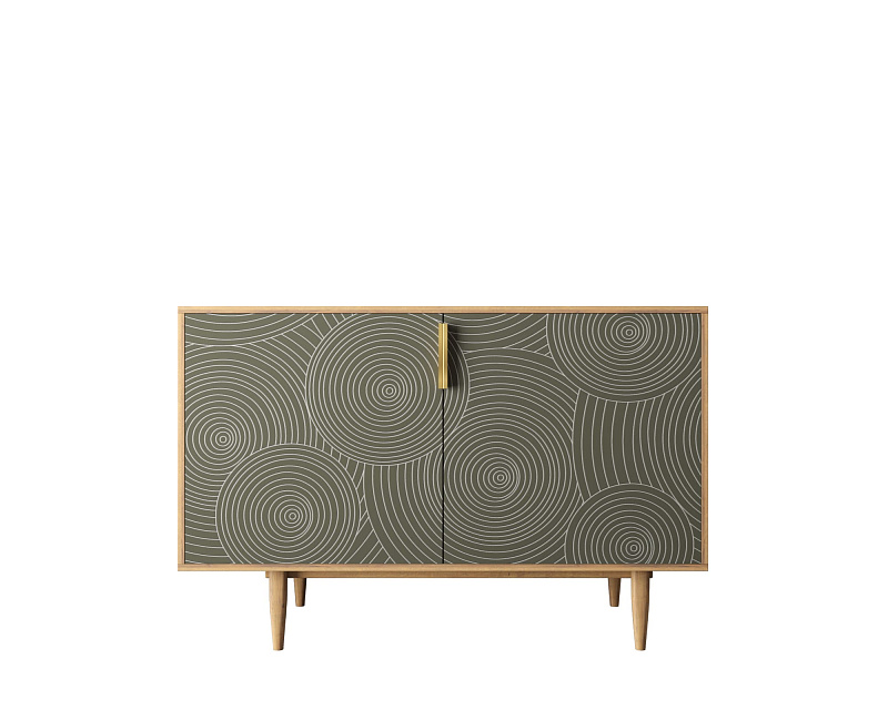 Комод с двумя дверками "Line" R18/browngrey