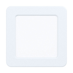 99178 Светодиодный встраиваемый светильник FUEVA 5, 5,5W (LED), 117х117, ET26, 700lm, 4000K, сталь, белый/