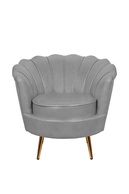 Низкое кресло ракушка Pearl Grey V2 в Москве Низкое кресло ракушка Pearl Grey V2