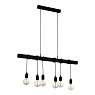 44062 Подвес TOWNSHEND, 6x40W(E27), L1000, B100, H1100, сталь, дерево, черный
