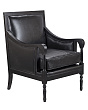 Классическое американское кресло Colin Black Leather №1