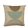 420122 Подушка декоративная BERHALA, L450, B450, наволочка: 100% хлопок, кремовый, коричневый, мятный  наполнитель: 100% полиэстер