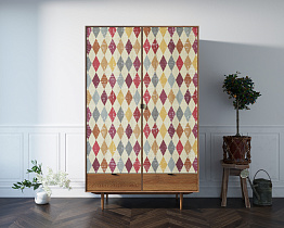 Шкаф двустворчатый  "Bruni print" с двумя ящиками арт BR27/2P