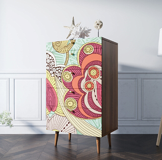 Комод высокий "Berber" 6 принт арт BB10/Print_06